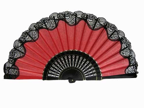 Abanico para baile flamenco con encaje